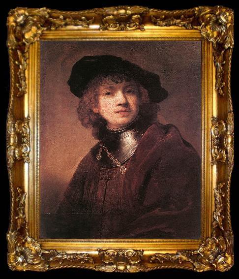 framed  REMBRANDT Harmenszoon van Rijn Self Portrait as a Young Man  dh, ta009-2